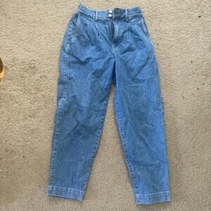 Madewell pleated wide leg jeans